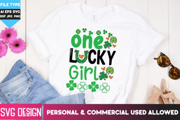 Download One Lucky Girl SVG Design,St.patrick's - Svg Collection