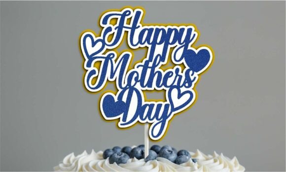 Download Happy Mothers Day Hearts Cake Topper Svg - Svg Collection