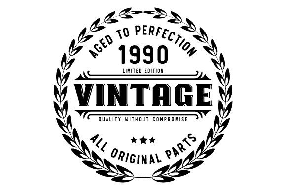 Download Vintage 1990 Aged to Perfection SVG EPS - Svg Collection
