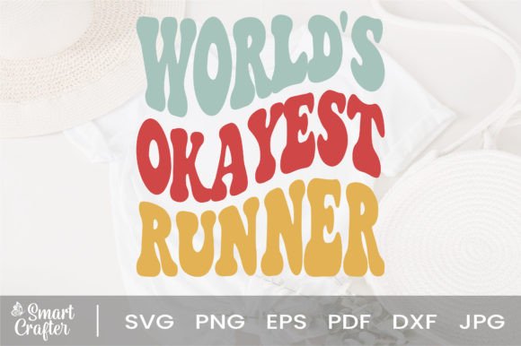 Download World's Okayest Runner Svg Wavy Design - Svg Collection