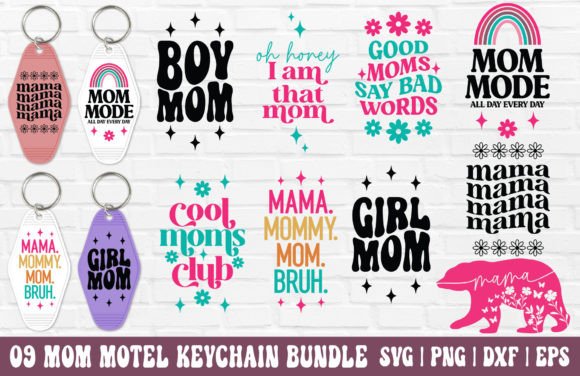 Download Mom Motel Keychain SVG Bundle - Mom SVG - Svg Collection