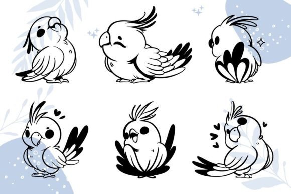 Download Cute Cockatiel Bird Character SVG - Svg Collection