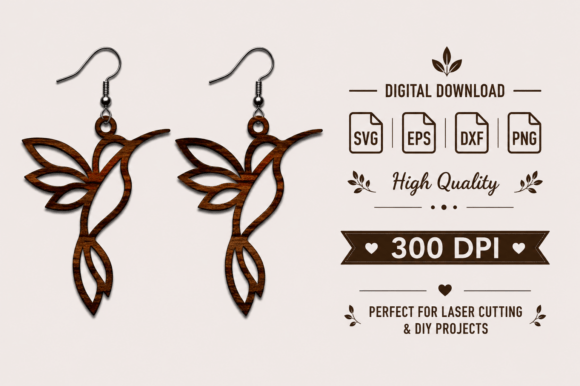 Download Wooden Bird Earrings SVG,Laser Cut File - Svg Collection
