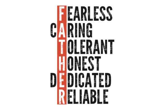 Download Father's Day SVG Design,Fearless,caring - Svg Collection