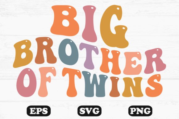 Download Big Brother of Twins Retro Wavy Svg - Svg Collection