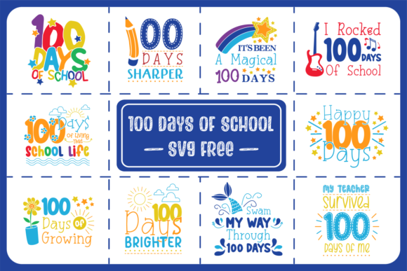 Download 100 Days of School SVG Free - Svg Collection