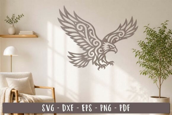 Download Flying Eagle Wall Decor SVG Laser Cut - Svg Collection