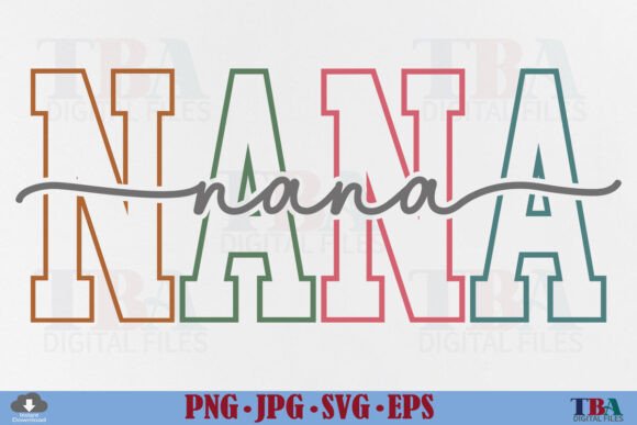 Download Nana SVG Nana PNG Grandma Varsity Design - Svg Collection