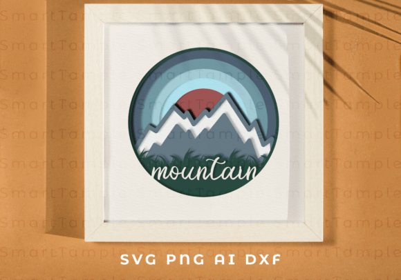 Download Mountain Shadow Box Svg, Cricut Cut File - Svg Collection