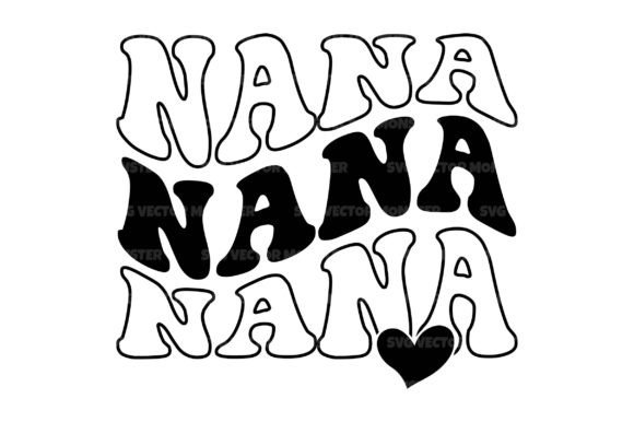 Download Nana Wavy Stacked Svg Cut File - Svg Collection