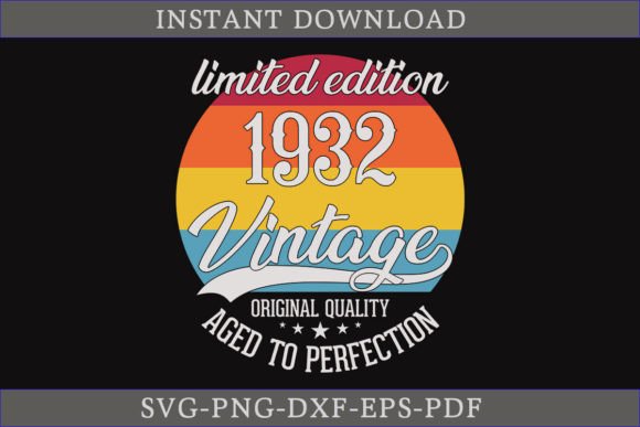 Download Vintage 1932 Aged to Perfection SVG File - Svg Collection