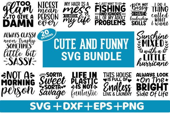 Download Cute and Funny SVG Bundle - Svg Collection