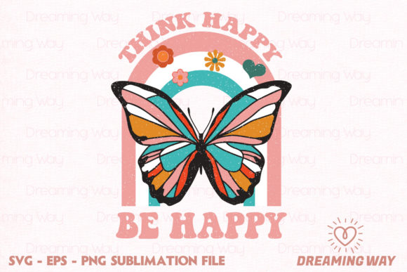 Download Think Happy Be Happy Hippie Quotes SVG - Svg Collection