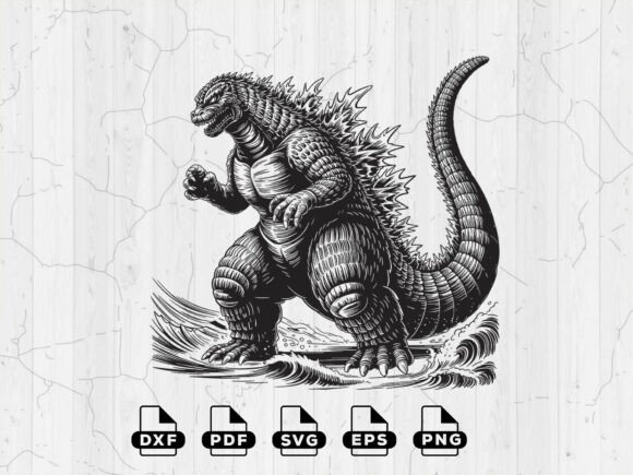 Download Godzilla Silhouette SVG, Cricut Cut File - Svg Collection