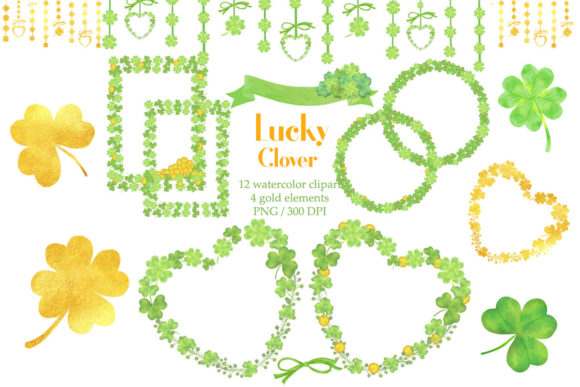 Download Watercolor Lucky Clovers - Lucky Collection