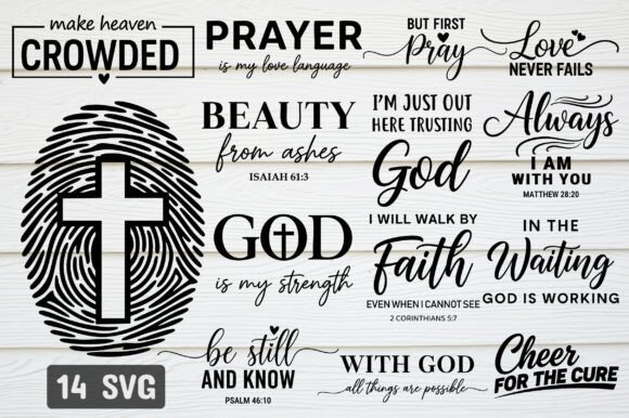 Download Christian Quotes SVG Bundle, Prayer SVG - Premium Resources