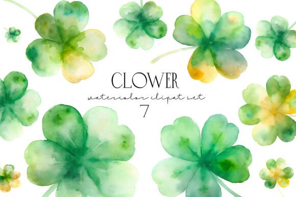 Download Lucky Clovers Watercolor Clipart - Lucky Collection