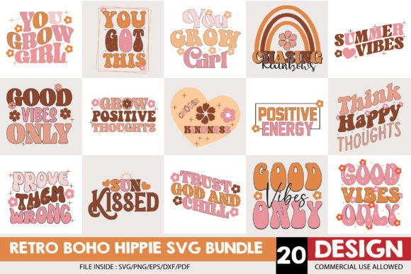 Download Retro Boho Hippie Svg Bundle - Svg Collection