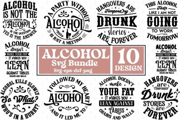 Download Alcohol Svg Bundle |Drinking Svg |Wine - Svg Collection