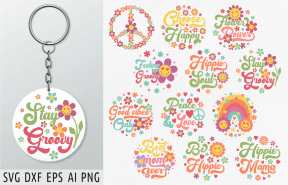 Download Hippie Keychain Svg Retro Hippie Svg Bun - Svg Collection
