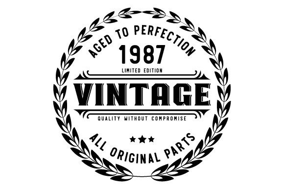 Download Vintage 1987 Aged to Perfection SVG EPS - Svg Collection