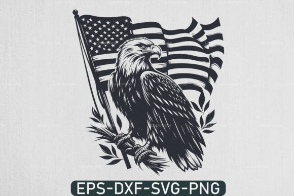 Download Eagle with American Flag Svg T-shirt - Svg Collection