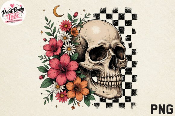 Download Floral Skull PNG, Gothic Halloween Skull - Floral Collection