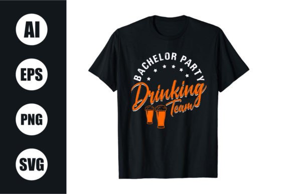 Download Bachelor Party Retro Wavy T Shirt Design - T shirt design Collection