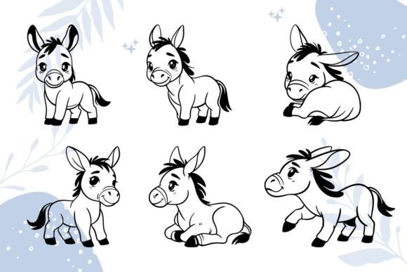 Download Cute Donkey Character SVG - Svg Collection