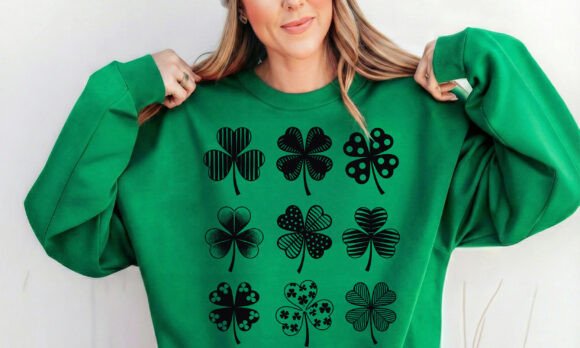 Download St Patrick's Four Leaf Shamrock SVG - Svg Collection