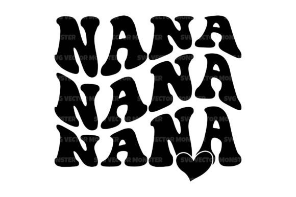 Download Nana Wavy Stacked Svg Cut File - Svg Collection