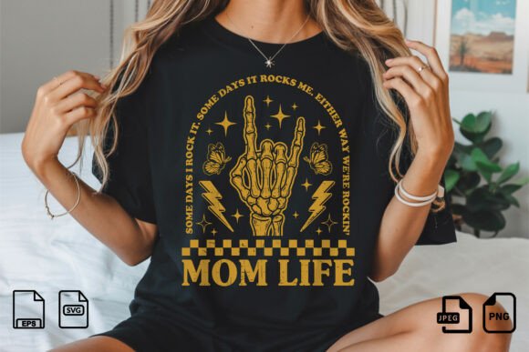 Download Mom Life Rockin SVG Design - Svg Collection