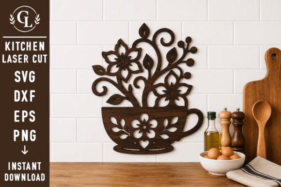Download Kitchen Wall Decor SVG Laser Cut File - Svg Collection