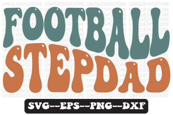 Download Football StepDad Wavy Retro Svg Design - Svg Collection