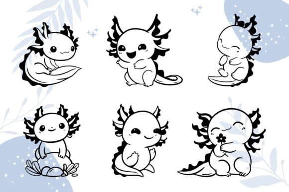 Download Axolotl Character SVG, Clipart - Svg Collection