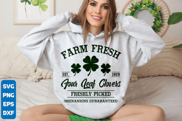 Download St Patricks Day Farm Fresh Four Leaf SVG - Svg Collection