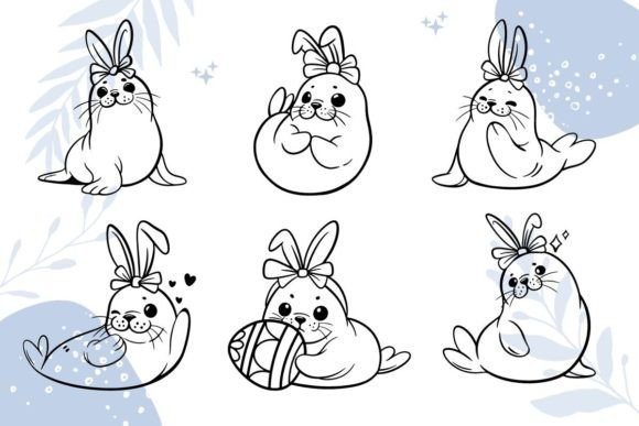 Download Easter Bunny Seals SVG, Clipart - Svg Collection