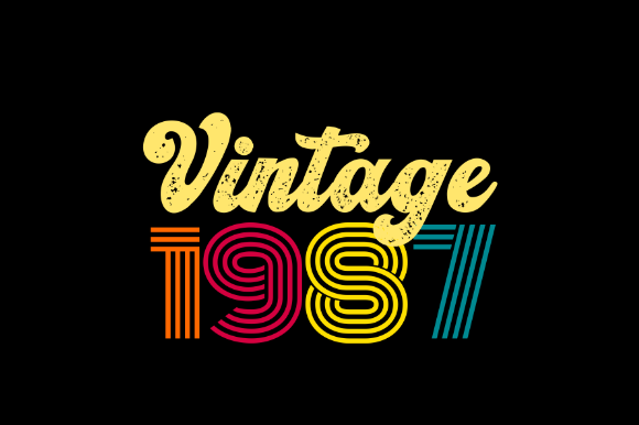Download Vintage 1987, T-shirt Design Svg - Svg Collection