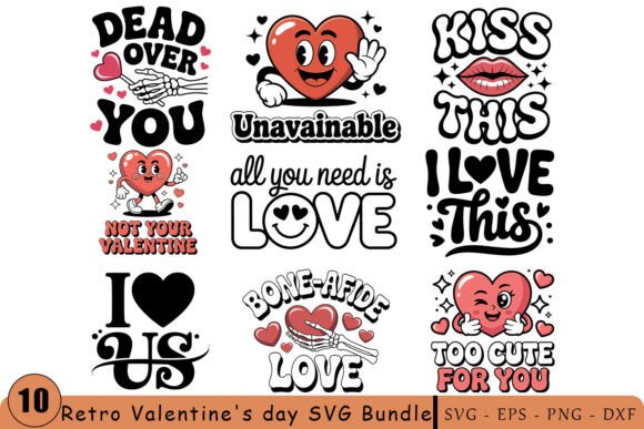 Download Retro Valentine’s Day Quotes SVG Bundle - Svg Collection