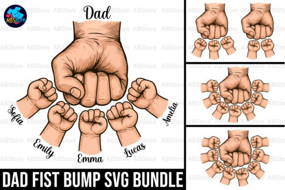 Download Father's Day Fist Bump SVG Bundle - Svg Collection
