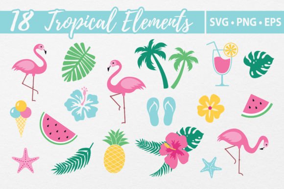 Download Tropical SVG Bundle Clipart Prints Cut - Svg Collection