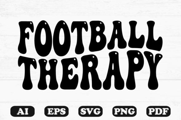 Download Football Therapy, Retro Wavy Svg T-shir - Svg Collection