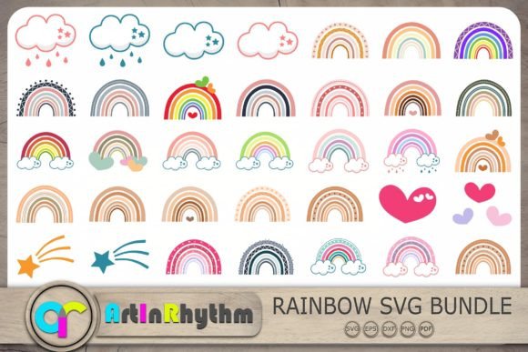 Download Rainbows, Colorful Rainbow SVG Bundle - Svg Collection